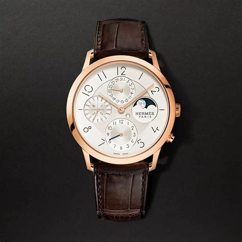 Slim d'Hermes Quantieme Perpetuel watch, 39.5 mm